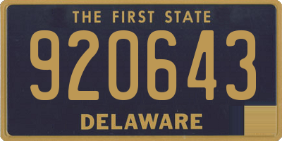 DE license plate 920643