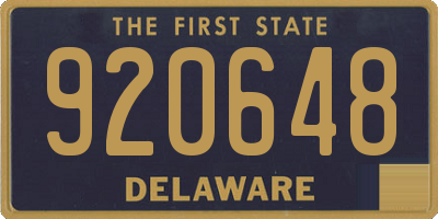 DE license plate 920648