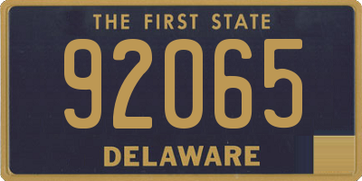DE license plate 92065