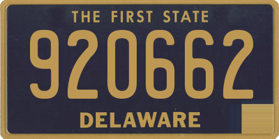 DE license plate 920662