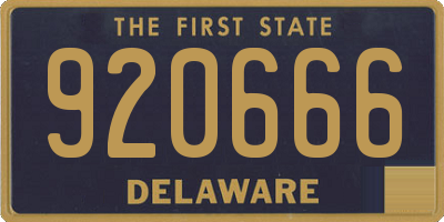 DE license plate 920666