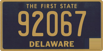 DE license plate 92067