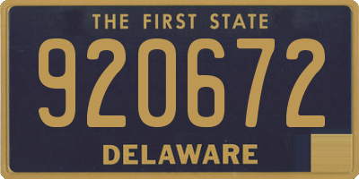 DE license plate 920672