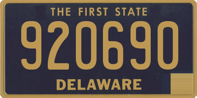DE license plate 920690