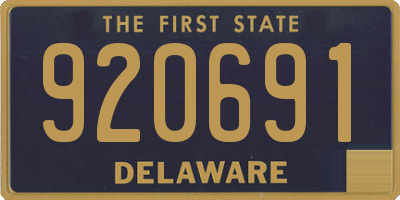 DE license plate 920691