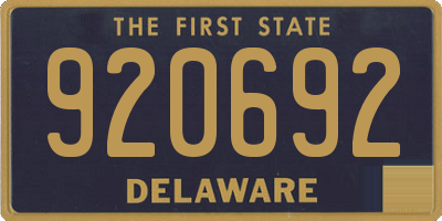 DE license plate 920692