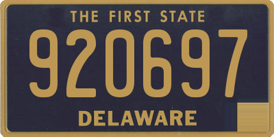 DE license plate 920697