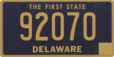 DE license plate 92070