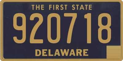 DE license plate 920718