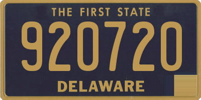 DE license plate 920720