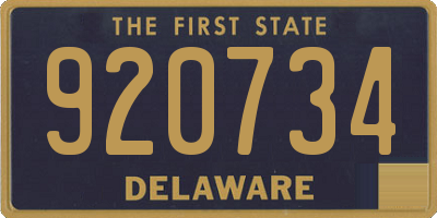 DE license plate 920734