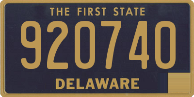 DE license plate 920740