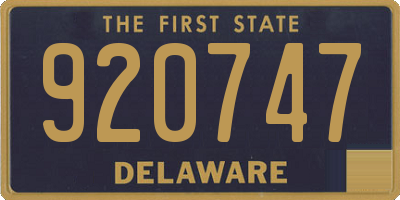 DE license plate 920747