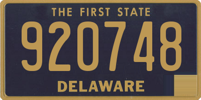 DE license plate 920748