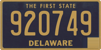 DE license plate 920749
