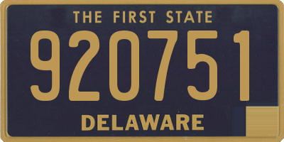 DE license plate 920751