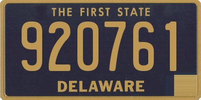 DE license plate 920761