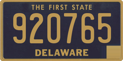DE license plate 920765