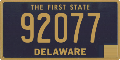 DE license plate 92077