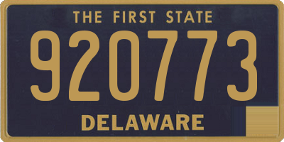 DE license plate 920773