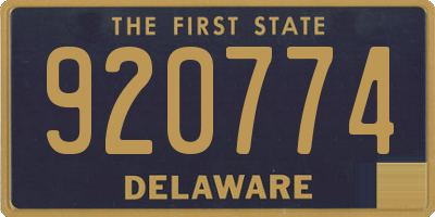DE license plate 920774