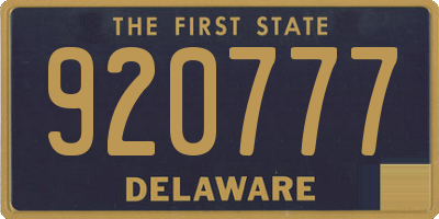 DE license plate 920777