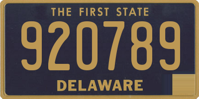 DE license plate 920789