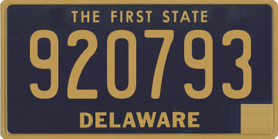 DE license plate 920793