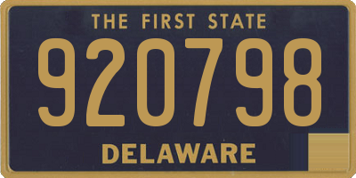 DE license plate 920798