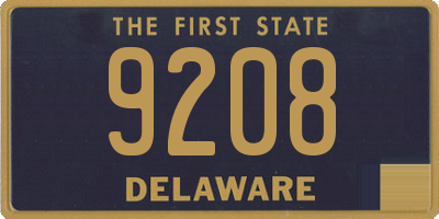 DE license plate 9208