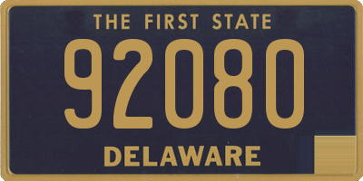 DE license plate 92080