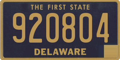 DE license plate 920804