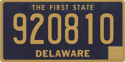 DE license plate 920810
