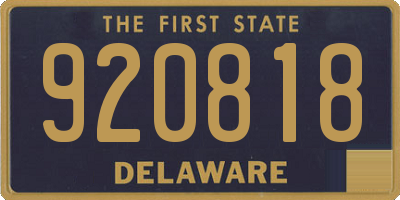 DE license plate 920818