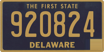 DE license plate 920824