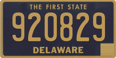 DE license plate 920829