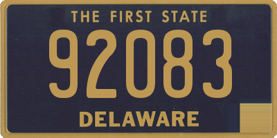 DE license plate 92083