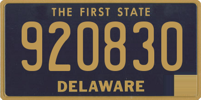 DE license plate 920830