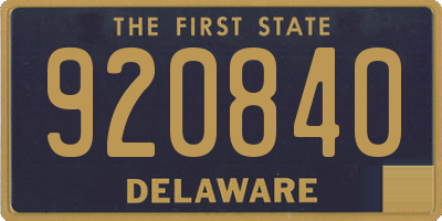 DE license plate 920840