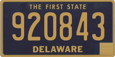 DE license plate 920843
