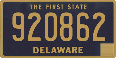 DE license plate 920862