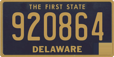 DE license plate 920864