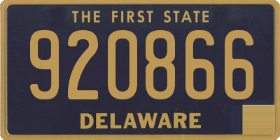 DE license plate 920866