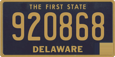 DE license plate 920868
