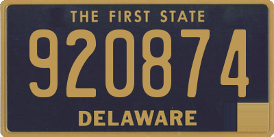 DE license plate 920874