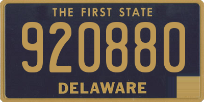 DE license plate 920880