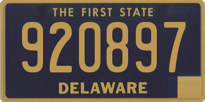 DE license plate 920897