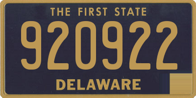 DE license plate 920922
