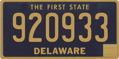 DE license plate 920933