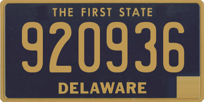 DE license plate 920936